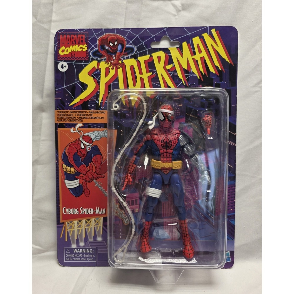Marvel Legends Cyborg Spider-Man 6" Action Figure NEW Retro Card Hasbro